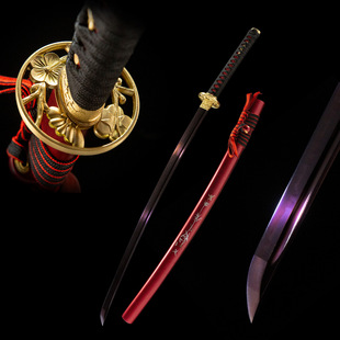 Longquan Handmade One-Piece Long Sword Japanese Sword Samurai Iai Oriental Sword T10 Steel Katana Export Unedged