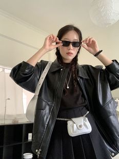 Cross-border fashion 2023 South Korea new women's bag mini cute oil wax leather chain shoulder diagonal small bag mouth red envelope
