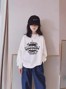 Girls' Sweater Spring and Autumn 2024 New Korean Style Western Style Children's Base Shirt Mid-Big Children's Autumn Fashionable Thin Top