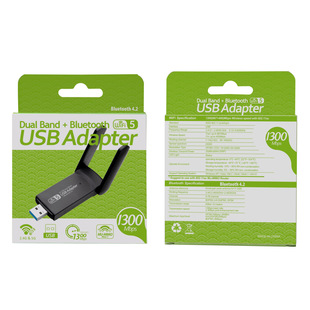 1300M двухдиапазонная USB беспроводная сетевая карта Bluetooth WIFI 2-в-1 беспроводной 2.4G/5G компьютер без привода сетевая карта