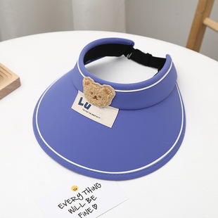 Summer new cartoon children's hat big brim anti-ultraviolet straw sunscreen hat for boys and girls baby sun hat