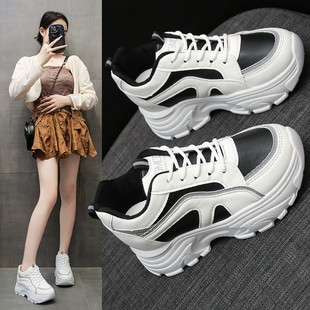 Ins Korean version of thick-soled torre shoes 2024 spring new street shooting students running sneaker increased leisure