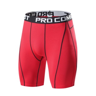 2023 tight shorts men's quick-drying sports fitness pants high elastic training running track and field breathable five-point leggings