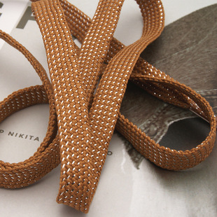 Factory in stock 8mm flat shoelace gold silver color shoelace sneaker casual shoes reflective shoelace wholesale