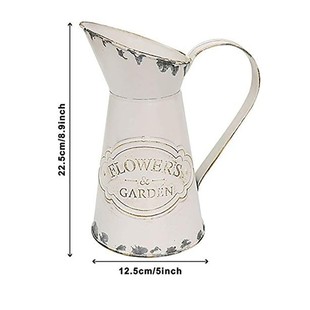 Factory Cross Border Country Style Vintage Coffee Pot Iron Duckbill Vase Vintage Milk Bucket Farm Decorative Flower Vase
