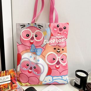 Руби loopy холщовая сумка для женщин большой емкости студенческая сумка для обучения на одном плече ins милый бобр новый мультфильм