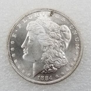 Антикварные поделки 1884 латунный материал S-версия медного посеребренного Morgan серебряный доллар оптом иностранный серебряный доллар