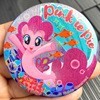 Pony Poly pp русалка Бики-бар милый молнии серебряный лук значок