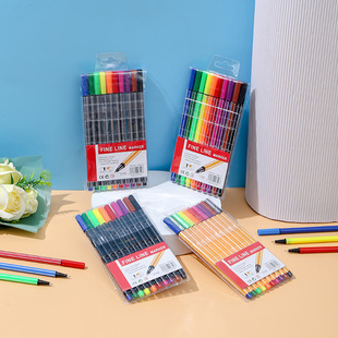 Gou Line Pen ручка для подписи 6-24 цветная сумка из ПВХ костюм очень тонкая 0,4 игла металлическая нейлоновая ручка с чернильной головкой