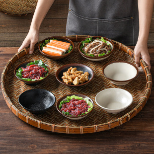 Melamine Small Bowl, Imitation Porcelain Earthenware Tableware Set, Restaurant Hot Pot Restaurant Oil Dish, Seasoning Dipping Bowl, Commercial Dish Bowl, Rice Bowl
