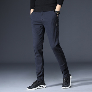 2023 new long pants men's casual pants men's sports loose straight fashion Korean slim Ice Silk summer style