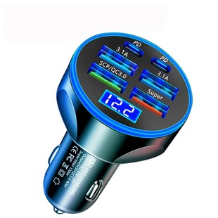 Новый 4USB цифровая зарядка автомобиля 66W быстрая зарядка шесть в одном супер быстрая зарядная машина зарядное устройство PD зарядная головка мобильного телефона