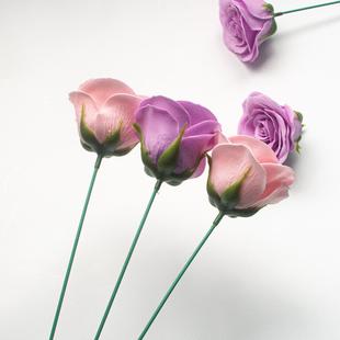 No. 2 floral wire soap flower rose flower imitation flower rod handmade DIY 20cm plastic bag green flower rod