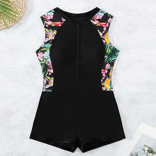 2024 новый AliExpress европейский и американский принт консервативный цельный купальник для живота женский плоский узкий купальник бикини