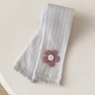 Girls Summer Leggings Thin Mesh Socks Baby Spring and Autumn Outer Wear Baby Cotton Bow Ankle-length Pants High Elastic