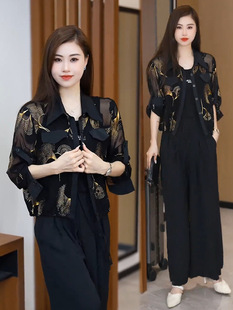 Fashion Western Style Thin Short Coat Women's 2025 Spring New Loose Slim Look Cardigan Sun-protective Shirt All-match Top Trendy