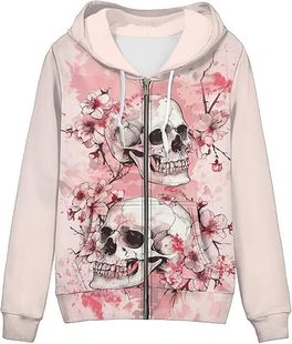 2024 spring and autumn 3D digital printing hooded zipper sweater casual fashion women's zipper cardigan personalized sweater