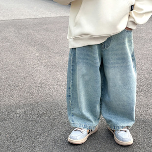 Boys' Pants Children's Spring Jeans Baby's Casual Trousers 2025 Spring and Autumn New Arrival Boys' Western Style Straight Leg Pants