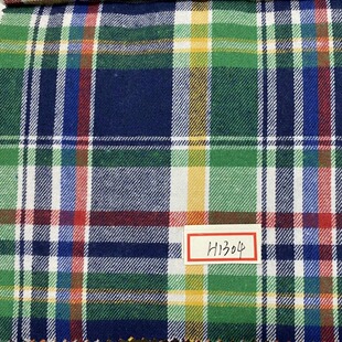 Polyester cotton twill yarn-dyed fashion plaid sanding shirt pants skirt woven plaid fabric factory direct in stock