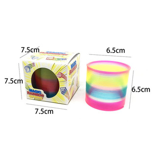 Children's toy rainbow ring square boxed rainbow ring temple fair ring toy stall rainbow ring toy 2 yuan department store