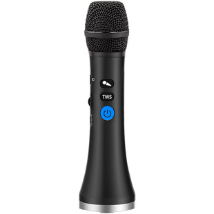 Happy Accompanied by L-1258 Bluetooth Wireless Microphone Audio Integrated Microphone Mobile Phone K Song Microphone Outdoor
