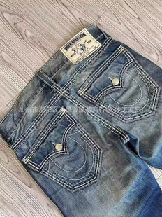 Cross-border Trendy Brand Jeans Direct Selling American-style High Street White Thick Line Big Buddha All-match Black Straight Jeans for Men