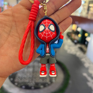 Cartoon Avengers superhero keychain schoolbag doll key ring pendant car key chain gift wholesale