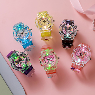 Children's Watch Cartoon Sanrio Kulomi Luminous Electronic Watch Women's Digital Pointer Quartz Watch for Primary and Secondary School Students