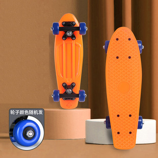 Small fish plate 17 inch mini fish plate plastic small fish plate road skateboard single rocker skateboard banana plate