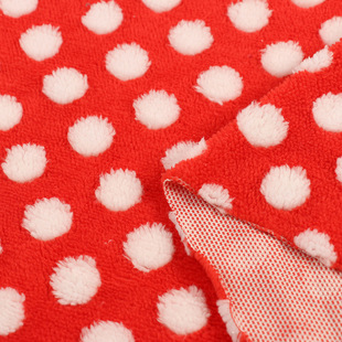 Shu cotton velvet dot jacquard cloth toy pillow blanket pajamas clothing fabric polka dot jacquard flannel