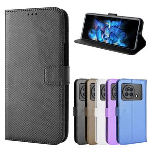 Applicable to Vivo X Fold diamond pattern phone case V2178A protective case flip case leather case card holder case