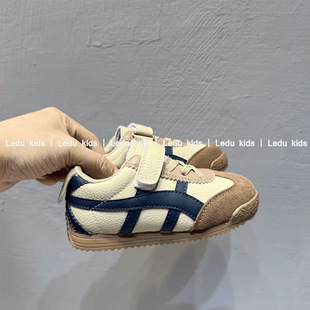 Children's Sneakers Autumn and Winter New Ancora Red Boys Forrest Gump Shoes Genuine Leather fleece-lined Girls sneaker Soft Sole Baby