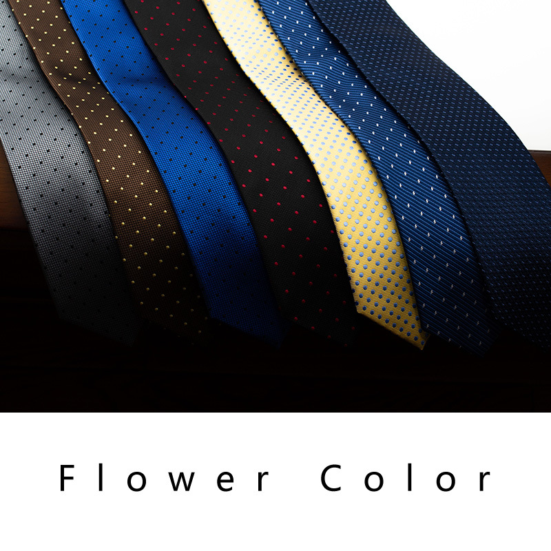 Ties for Men and Women 7cm Casual Style Polka Dot Dark Blue Black Gray Coffee Color Clothing Accessories Factory Quality Workmanship