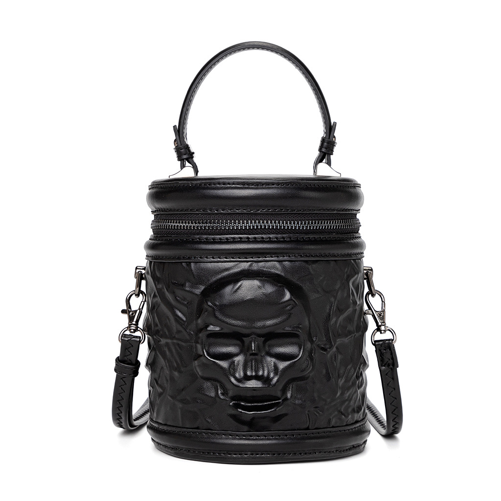 Cross-border TEMU hot-selling niche design gothic shell bag with dark embossed pattern, Halloween party handbag/crossbody bag