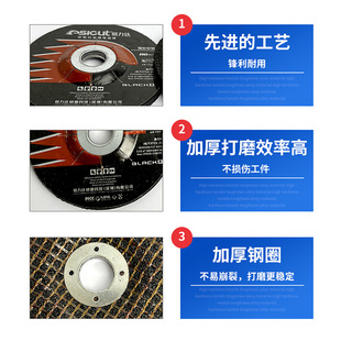 Factory in stock Ylida 100*6*16 black metal angle grinding plate wear-resistant and durable stainless steel polishing plate