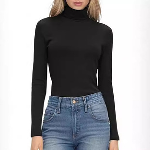 European and American German Velvet Thickeneded Thermal Intimates Women's Turtleneck Tops with Long-sleeved Autumn and Winter Bottoming Shirts That Can Be Worn Outside