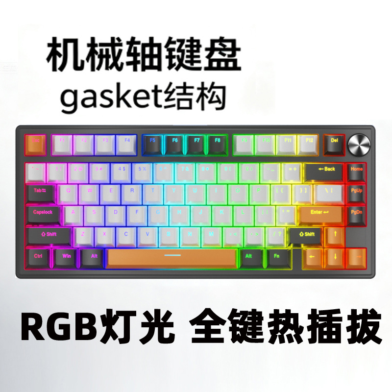 K61 Mechanical Keyboard with Blue Switches, Red Switches, Brown Switches, Black Switches, Detachable Cable, Rgb Lighting, True Mechanical for Gaming