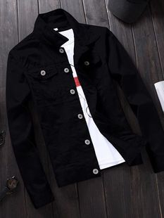 Spring and Autumn New Stitching Denim Jacket Men's Korean-style Fashionable Brand Casual Baseball Suit All-match Couple Jacket