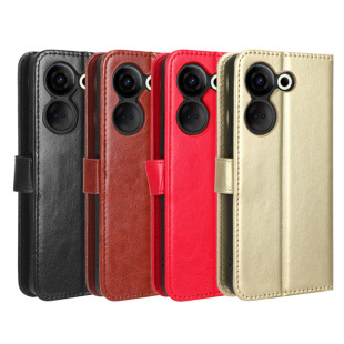 For Tecno Camon 20 Pro 4G/5G mobile phone case CK7n mobile phone leather case flip Crazy Horse pattern card