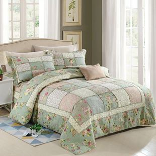 New cotton piece quilted bed cover cotton three-piece set four-piece set real spell foreign trade bedding wash quilt