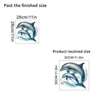 Kun Shangpin New 3D Dolphin Coral Self-adhesive Waterproof Wall Stickers Refrigerator Stickers Toilet Stickers Decorative Mural KSG-93