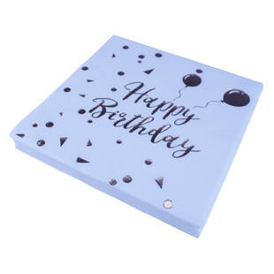 [Spot] Disposable bronzing paper towel rose gold napkin birthday party decoration napkin