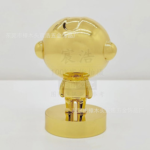 Manufacturer Customized Corporate Culture Commemorative Stereo Doll, Lead-Tin Alloy Ornament, 3D Metal Character Model