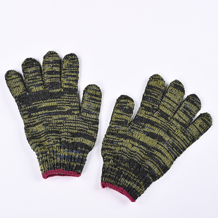 Labor protection gloves wear-resistant work nylon thread gloves men's non-slip breathable construction site work yarn gloves custom logo