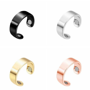 Amazon spot personality European and American electroplating rose gold ring men's magnetic health care opening magnet ring wholesale
