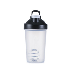 400ml Sports Portable Fitness Cup with Graded Buckle Cover Plastic Water Cup Outdoor Protein Powder Shake Cup