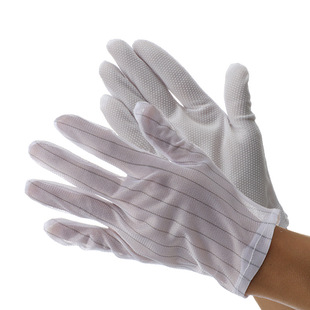 Anti-static dispensing gloves plastic gloves dust-free electronic industrial non-slip gloves wear-resistant PVC etiquette gloves