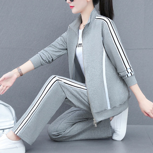 Sportswear suit Ladies Autumn 2024 New Fashion Western Style Loose plus size Age-reducing Casual Wear Running Clothes