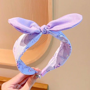 Hair accessories wholesale bow hairband cute dopamine hairband broken hair hoop cute daughter's hairband children's day