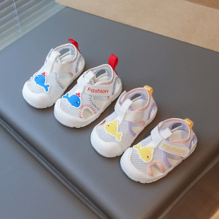 Summer Baby Sandals Soft Sole Non-Slip Baby Boy 1-2 Years Old Female Baotou Baby Shoes Breathable Infant Toddler Sandals